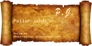 Peller Jolán névjegykártya