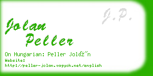 jolan peller business card